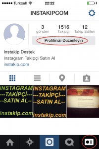 instagram profil düzenleme