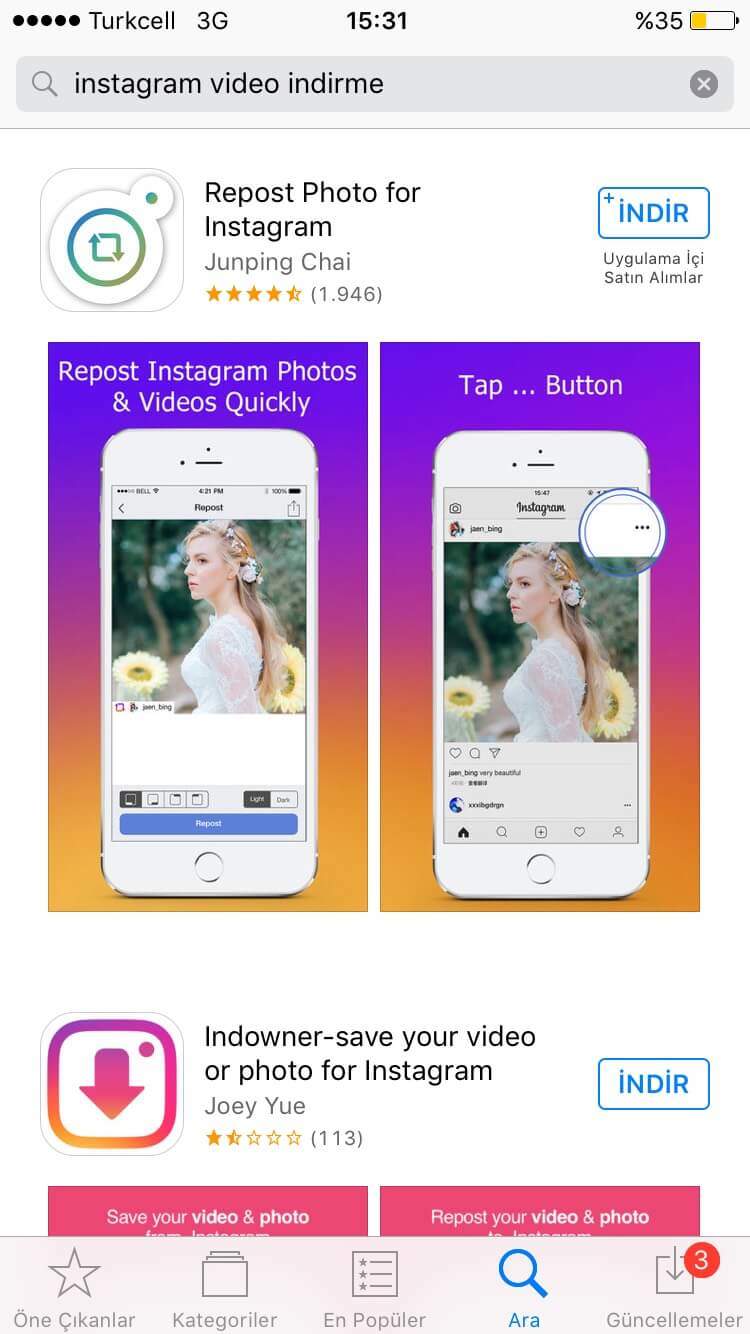 copy instagram video to iphone